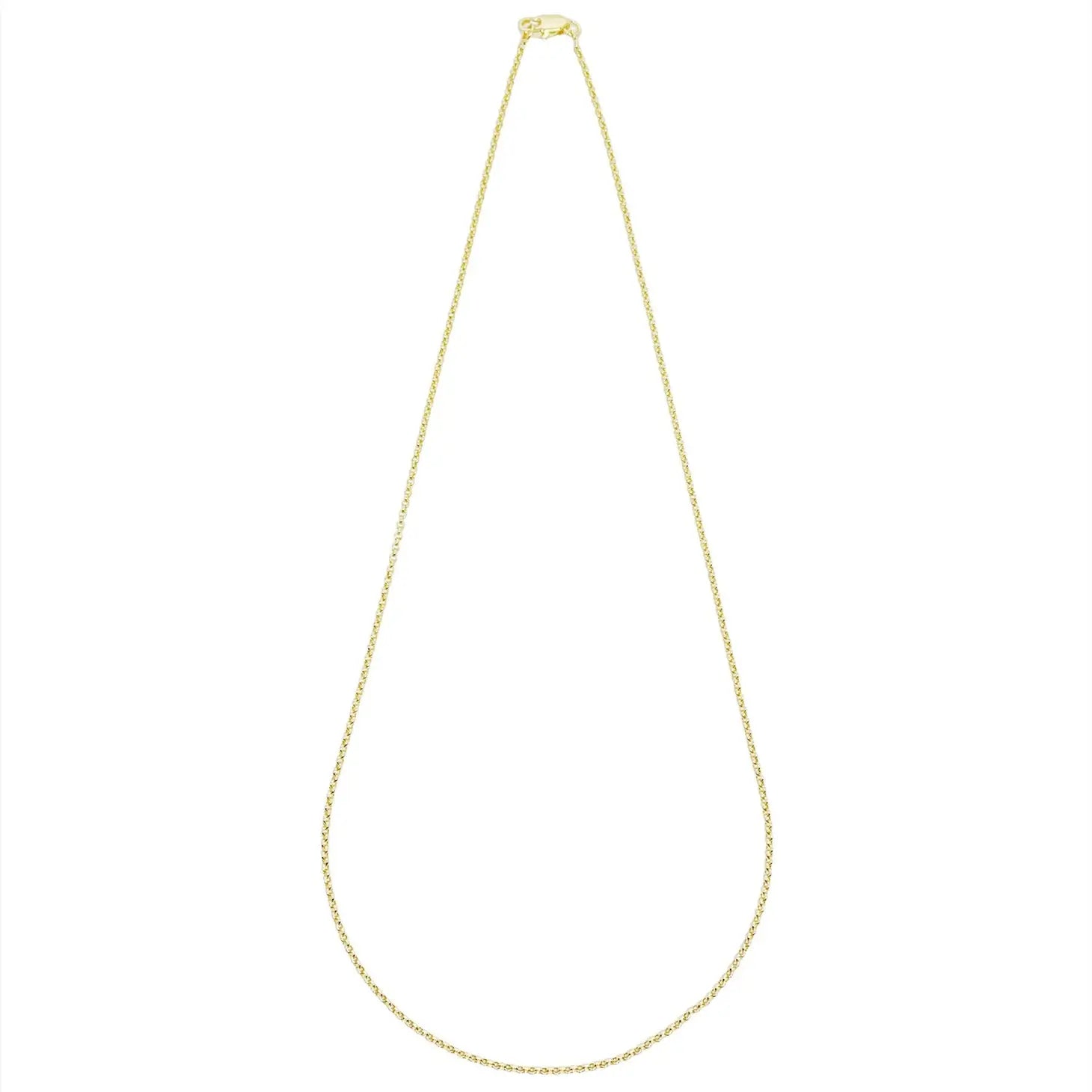 18k Gold Filled 1.5mm Rolo Chain Available in 18"