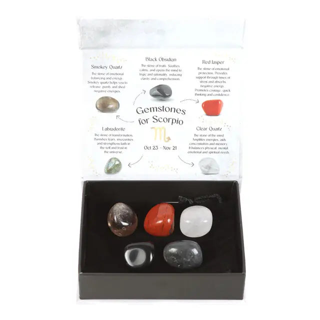 Scorpio Zodiac Crystal Tumblestone Set