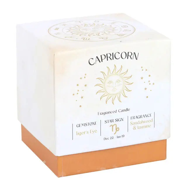 Capricorn Zodiac Crystal Candle