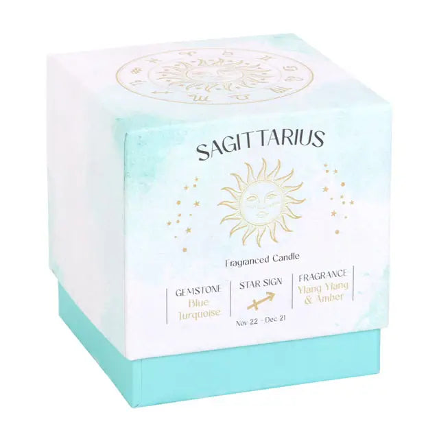 Sagittarius Zodiac Crystal Candle