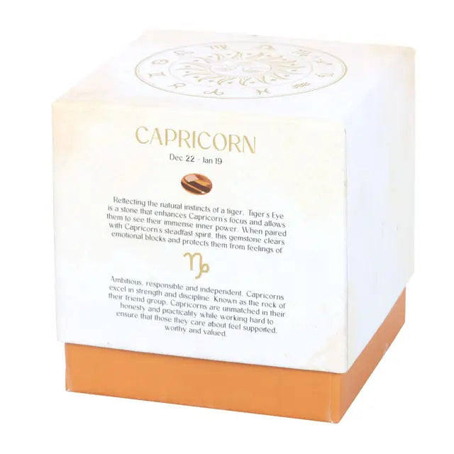 Capricorn Zodiac Crystal Candle