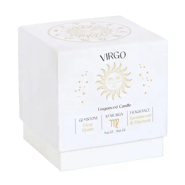 Virgo Zodiac Crystal Candle