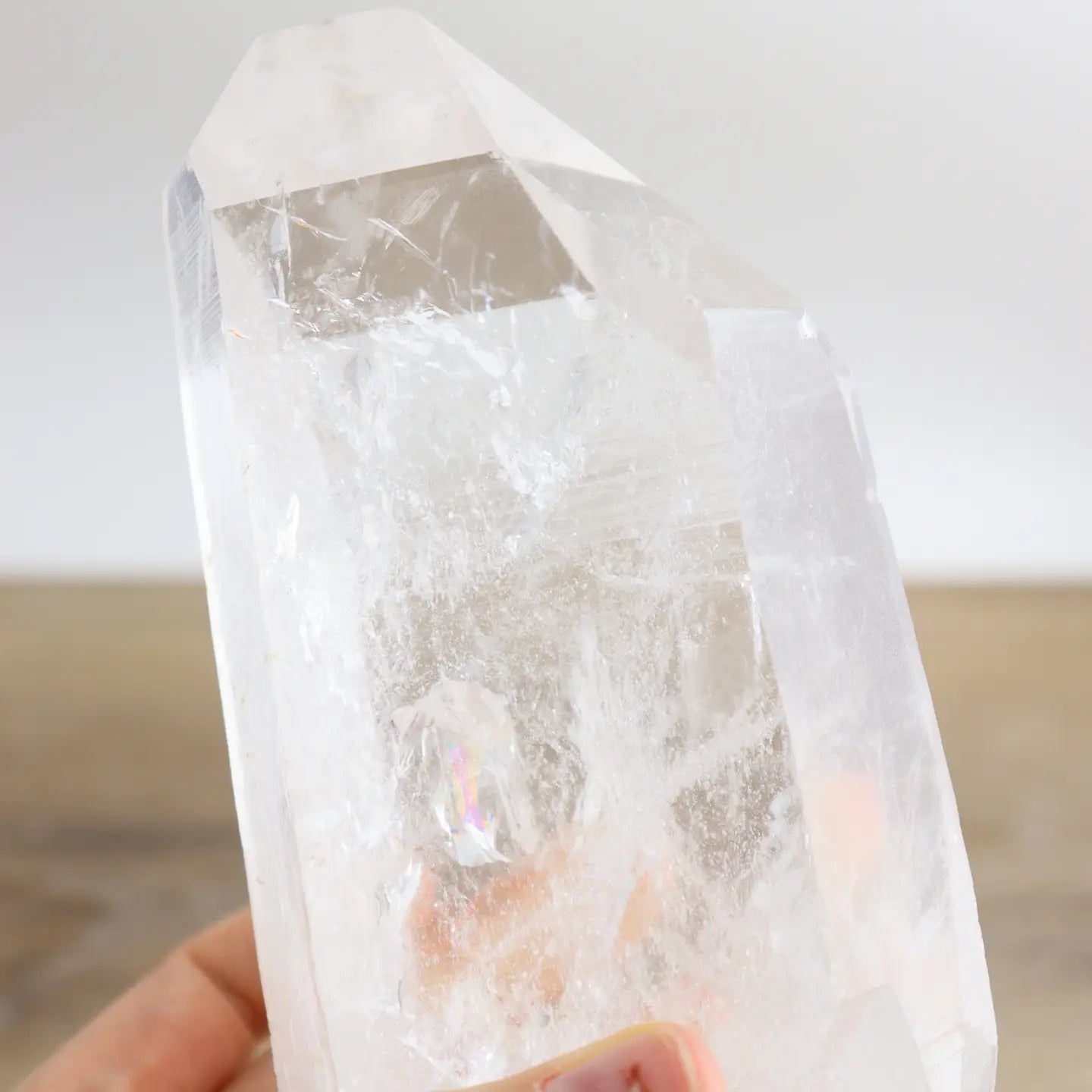 Tall Clear Quartz Lamp