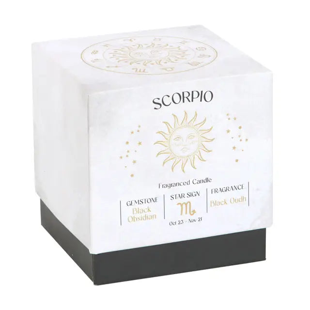 Scorpio Zodiac Crystal Candle