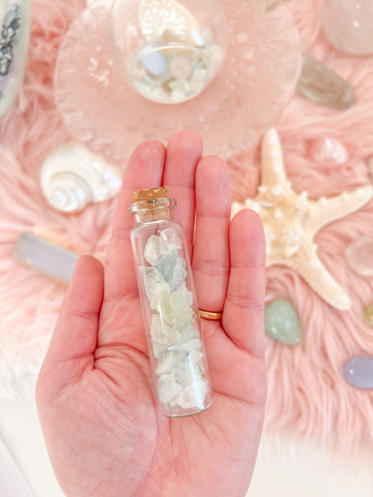 Raw Gem Aquamarine Potion Bottle