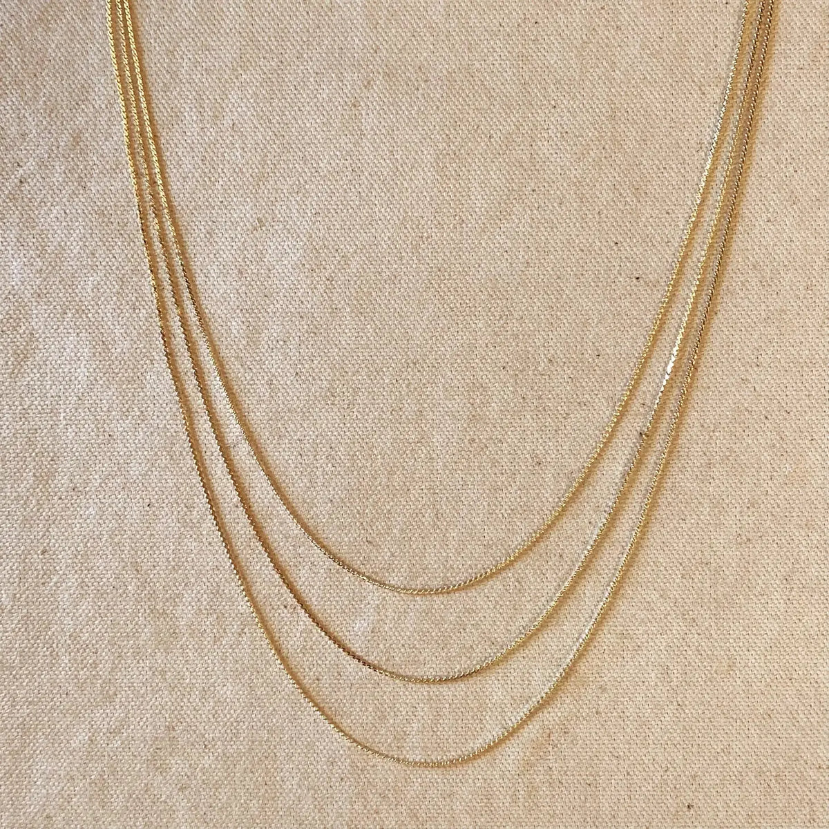 18k Gold Filled Dainty Chain Necklaces (18 and 20 inch)