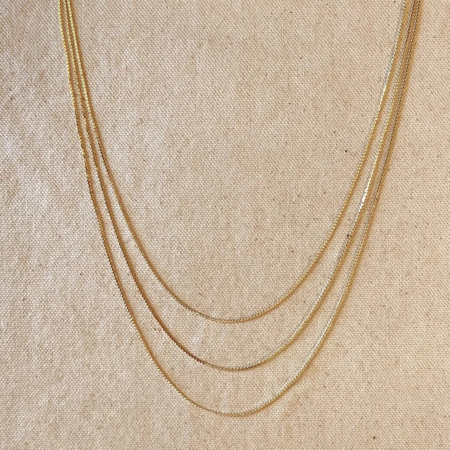 18k Gold Filled Dainty Chain Necklaces (18 and 20 inch)