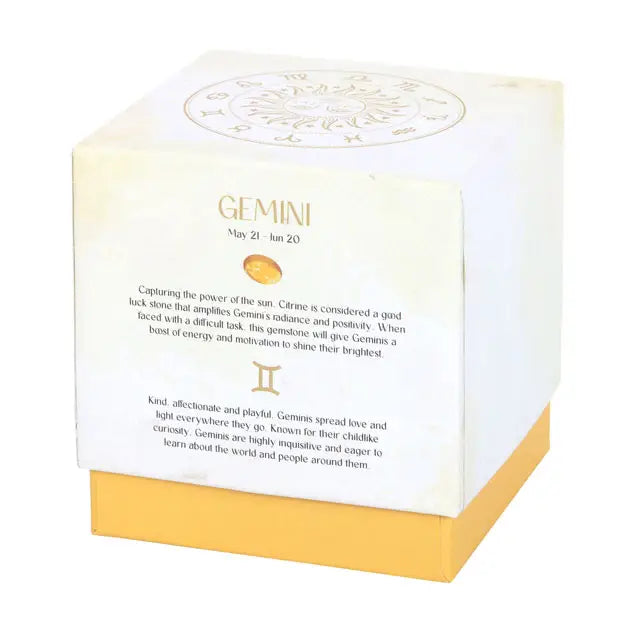Gemini Zodiac Crystal Candle