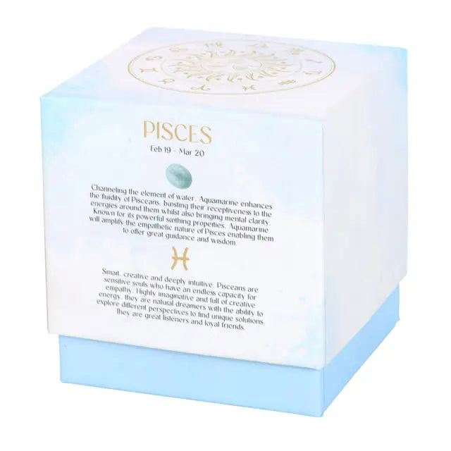 Pisces Zodiac Crystal Candle