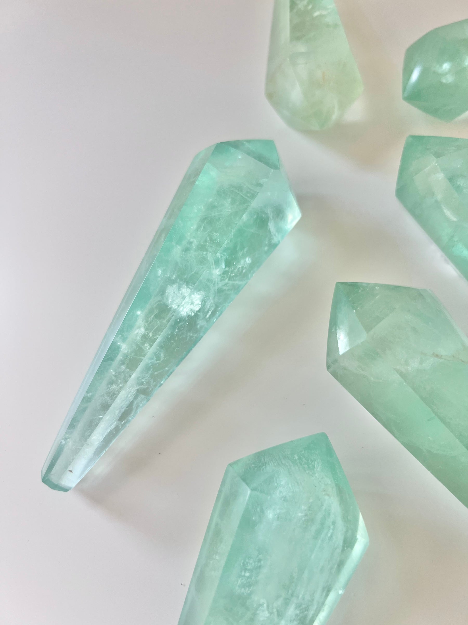 Baja Blast Green Fluorite Crystal Wand