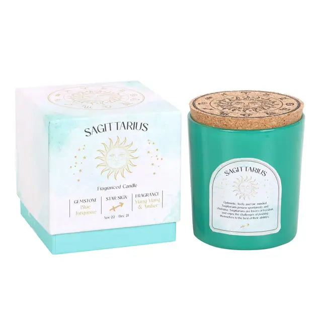 Sagittarius Zodiac Crystal Candle