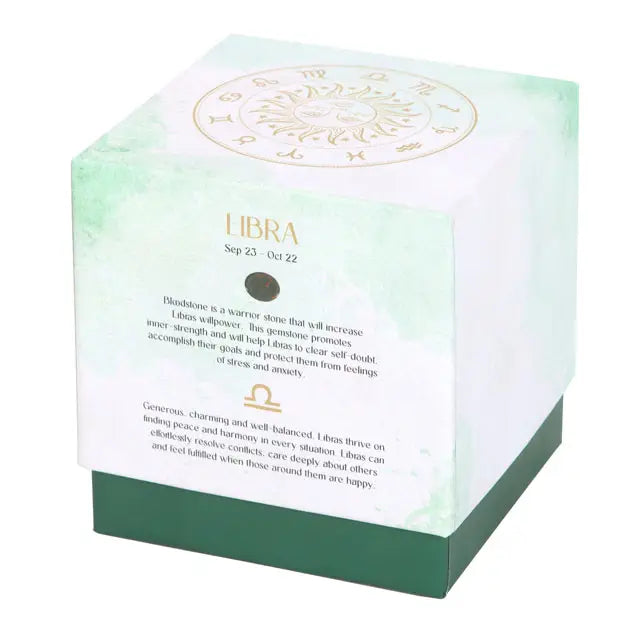 Libra Zodiac Crystal Candle