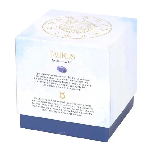 Taurus Zodiac Crystal Candle