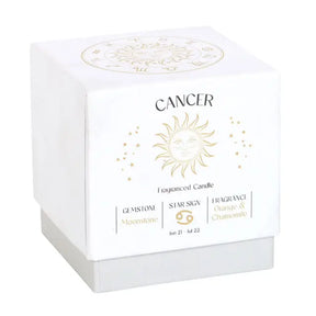 Cancer Zodiac Crystal Candle