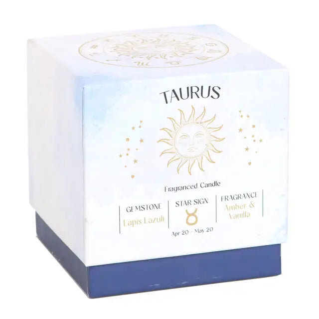 Taurus Zodiac Crystal Candle