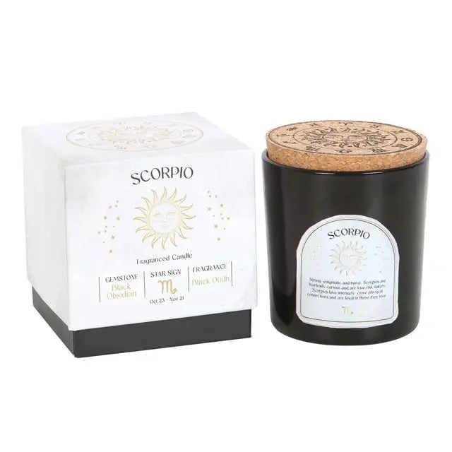 Scorpio Zodiac Crystal Candle