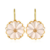 Magnolia Earrings - Champagne Quartz and Citrine
