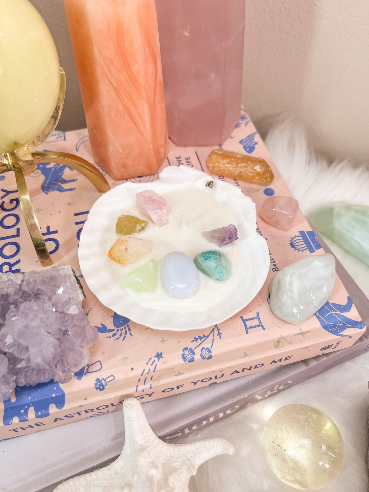 Crystal Chakra Shell Candle