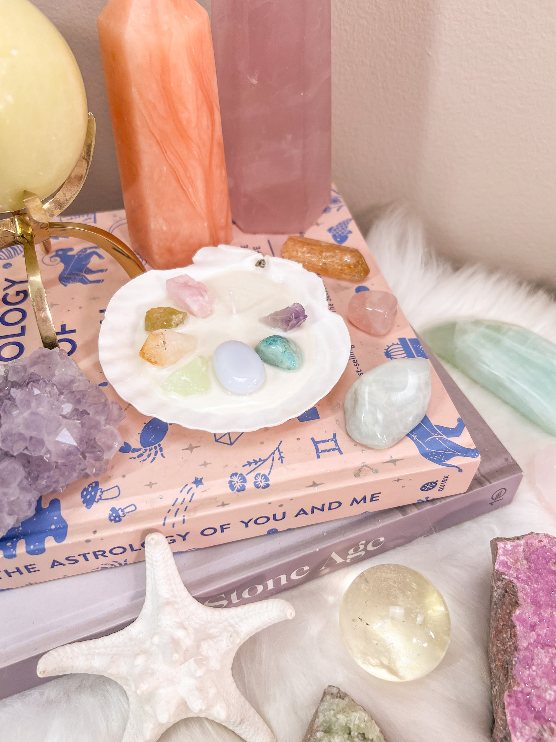 Crystal Chakra Shell Candle