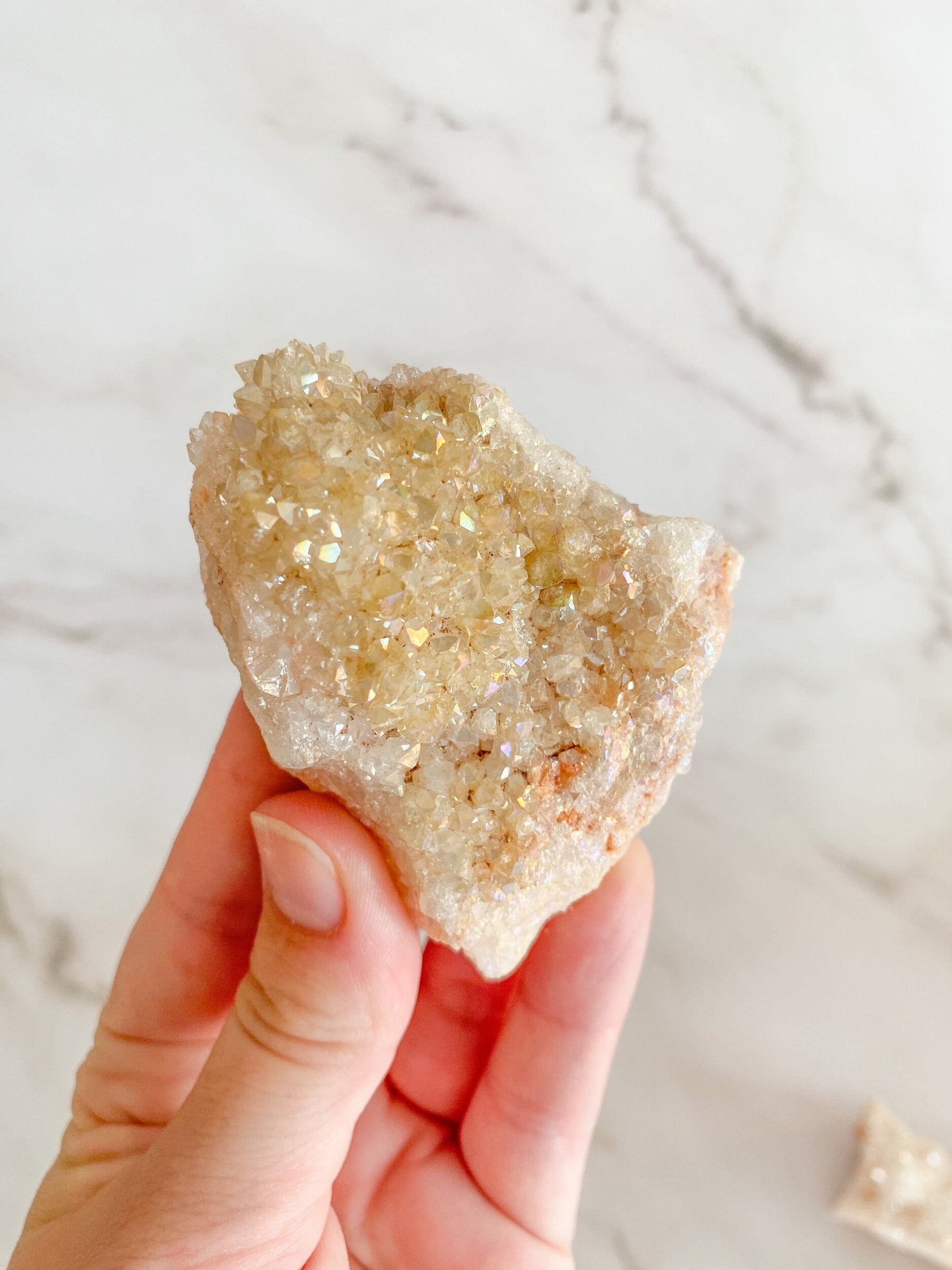 Druzy Angel Aura Heat Treated Citrine