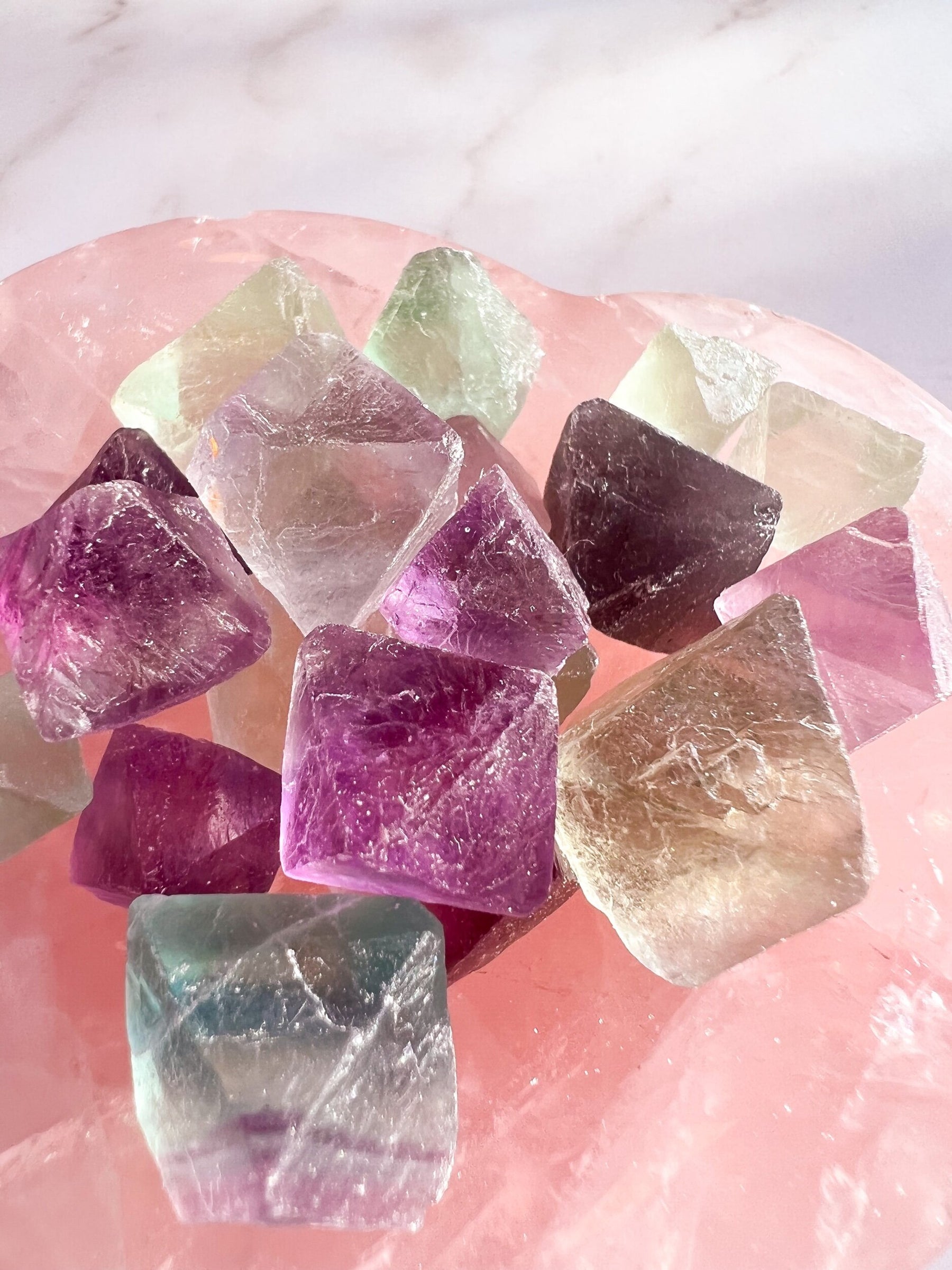 Fluorite Octahedron Set of 3