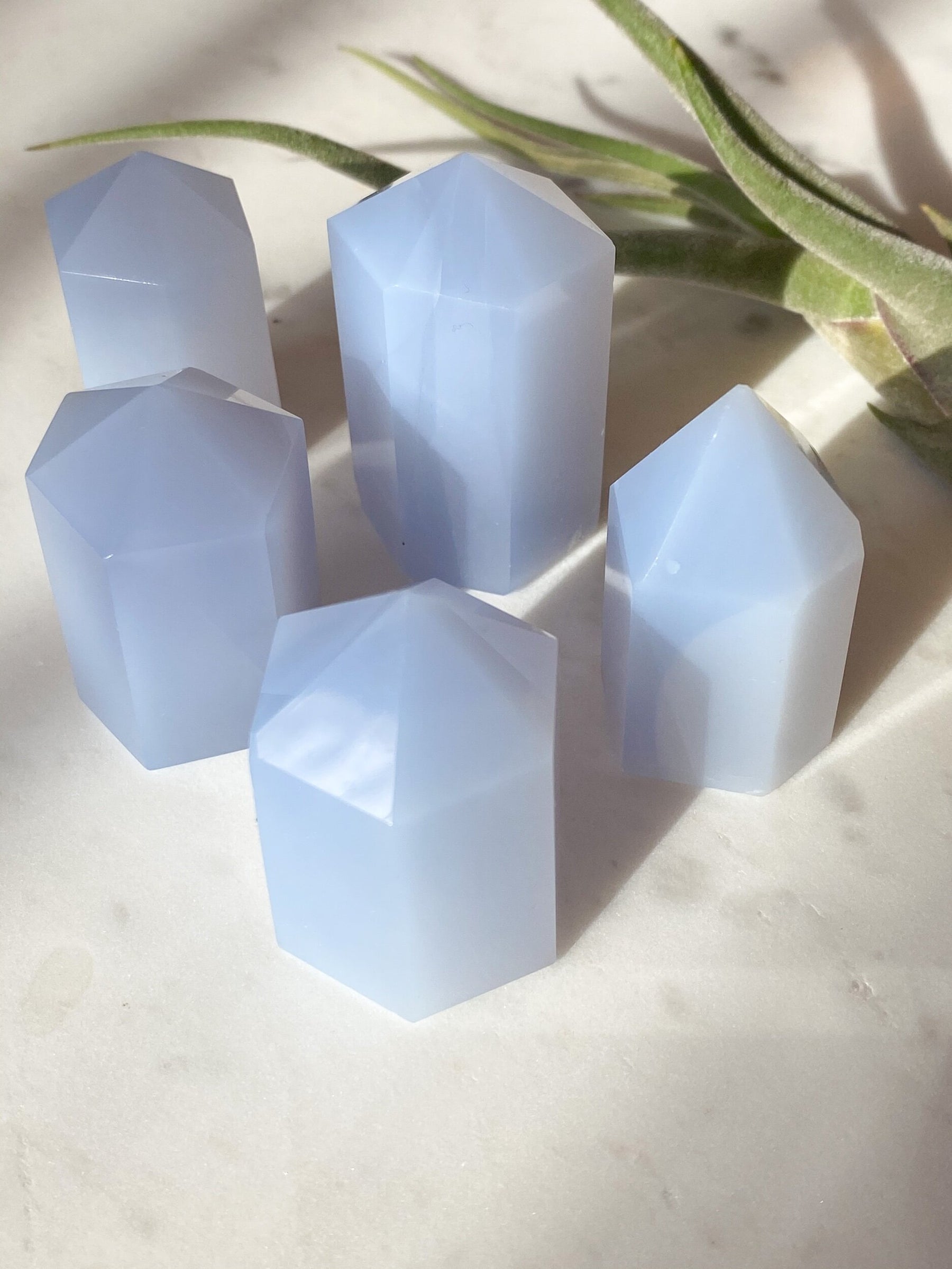 Mini Blue Chalcedony Tower