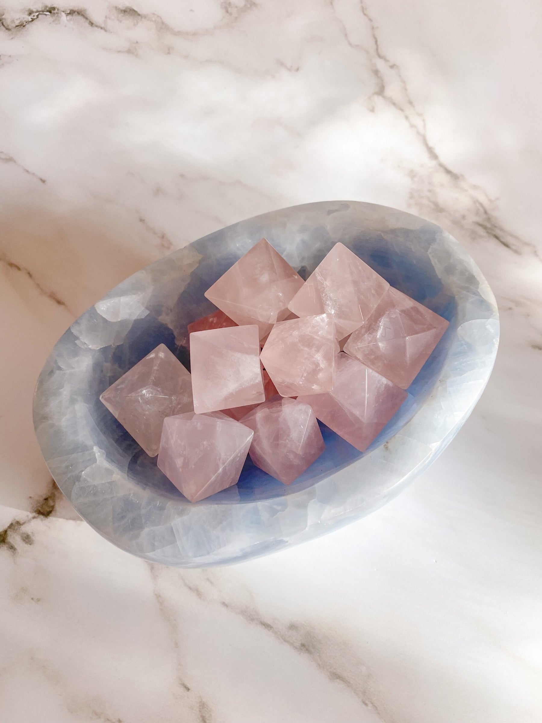 Rose Quartz Octahedron