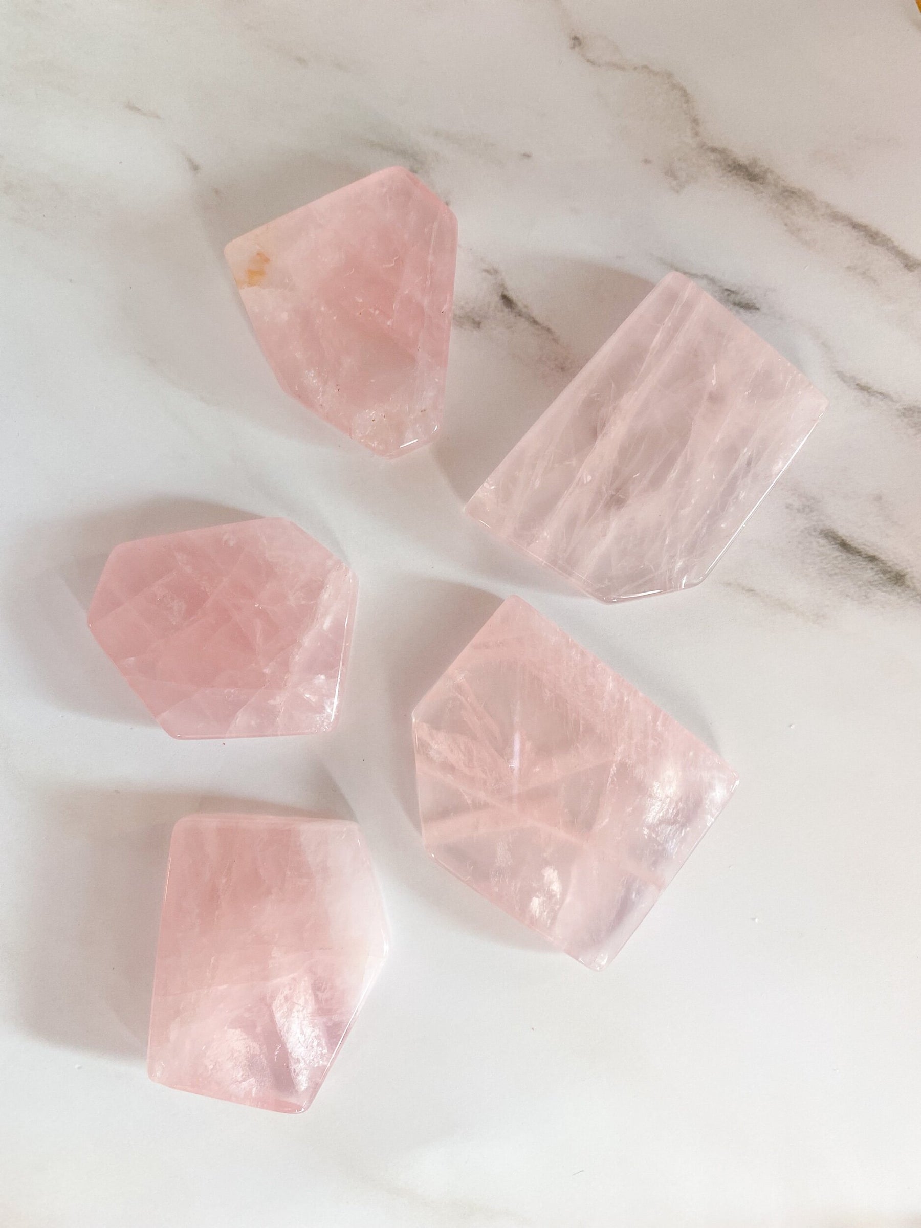Mini Gem-Quality Freeform Rose Quartz Slab