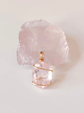 Gem Quality Girasol Rose Quartz Pendant