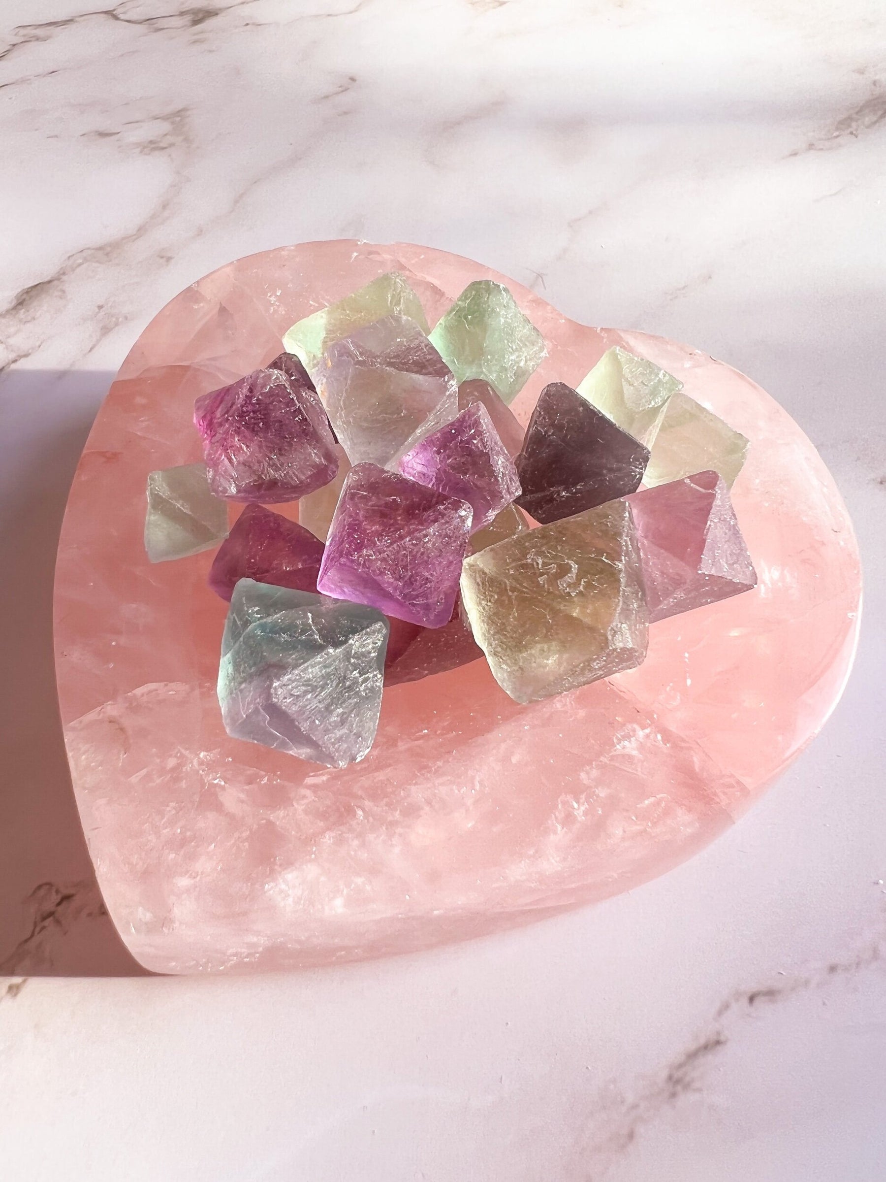 Fluorite Octahedron Set of 3