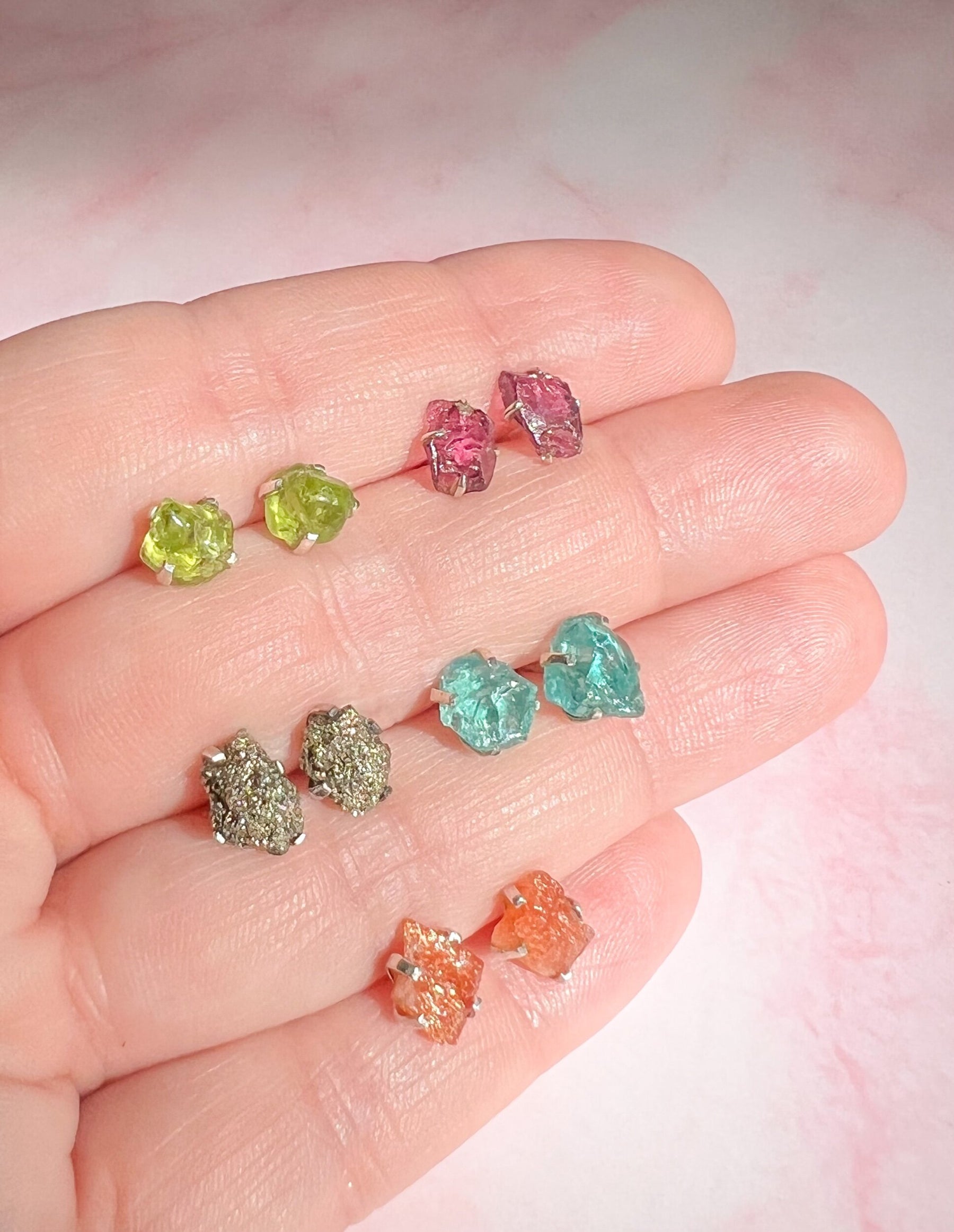 Healing Crystal Stud Earrings