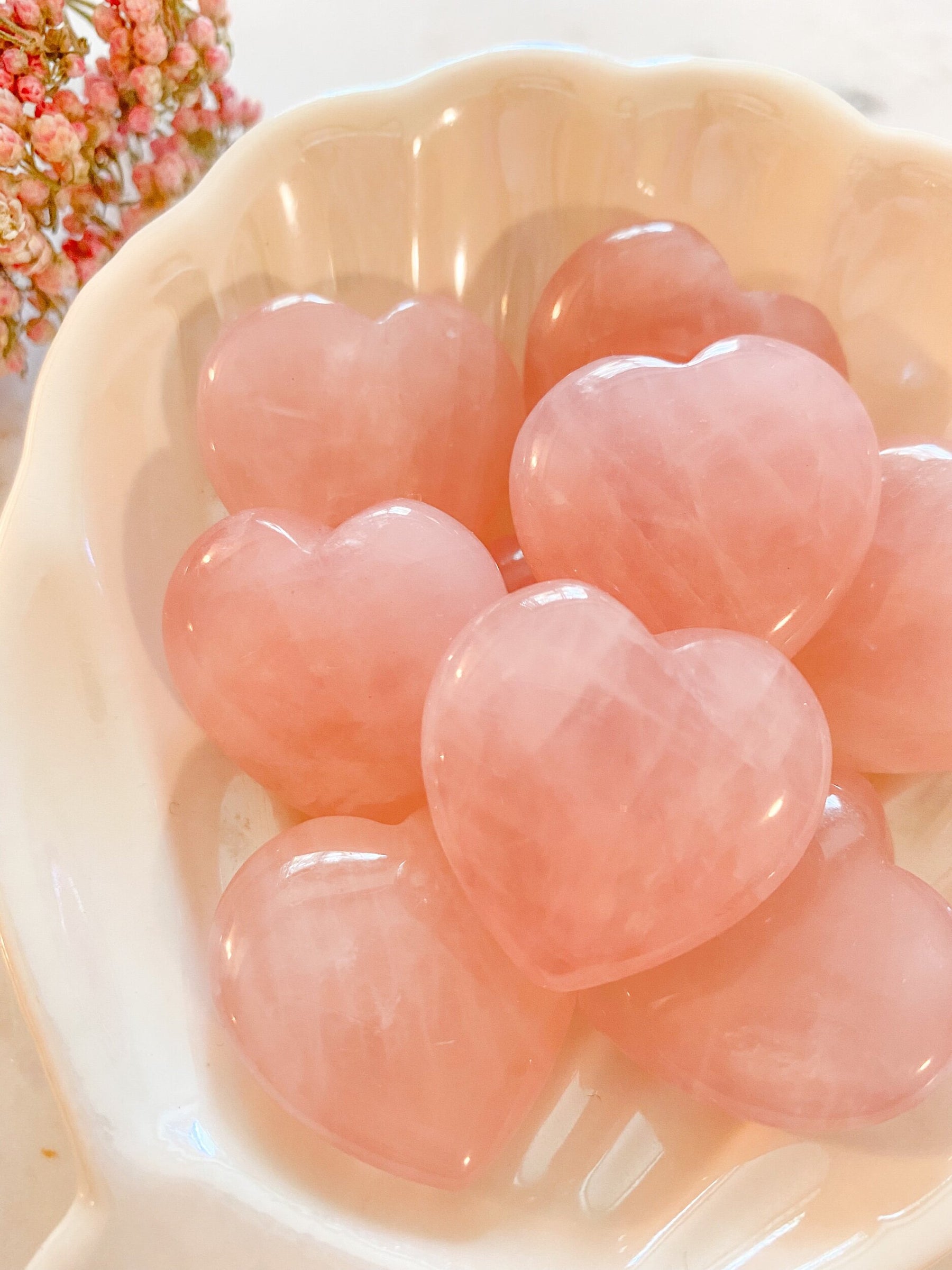 Rose Quartz Heart Pocket Cryst