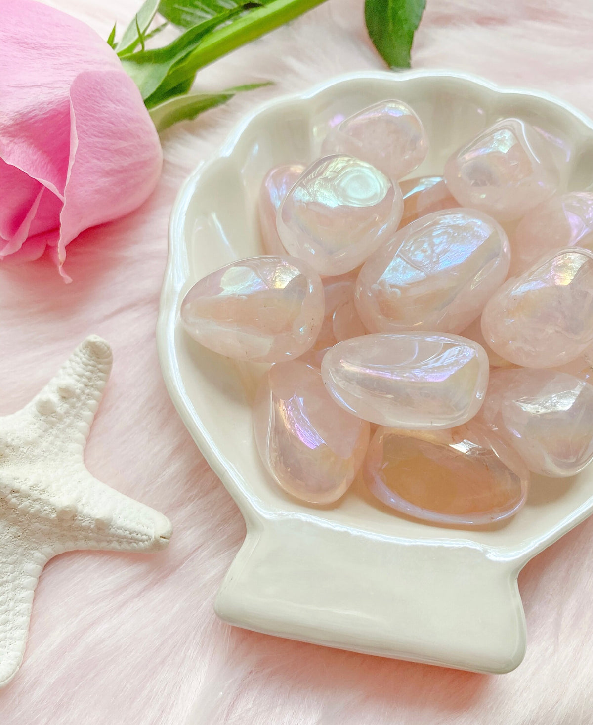 Rose Quartz Angel Aura Tumble