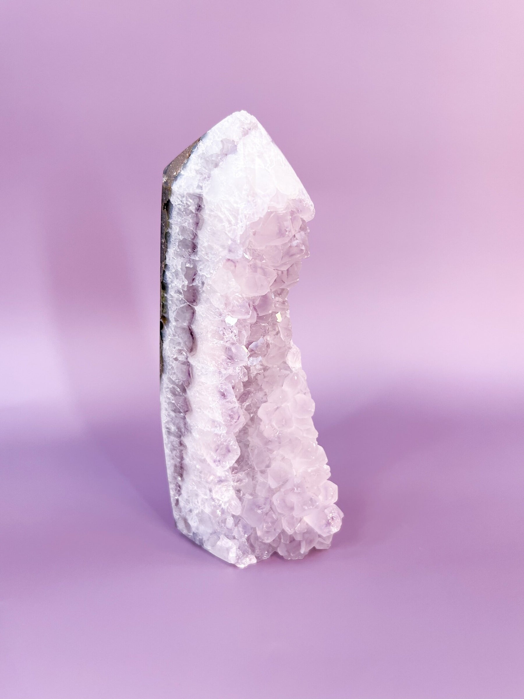 Tall Pastel Druzy Amethyst Tower