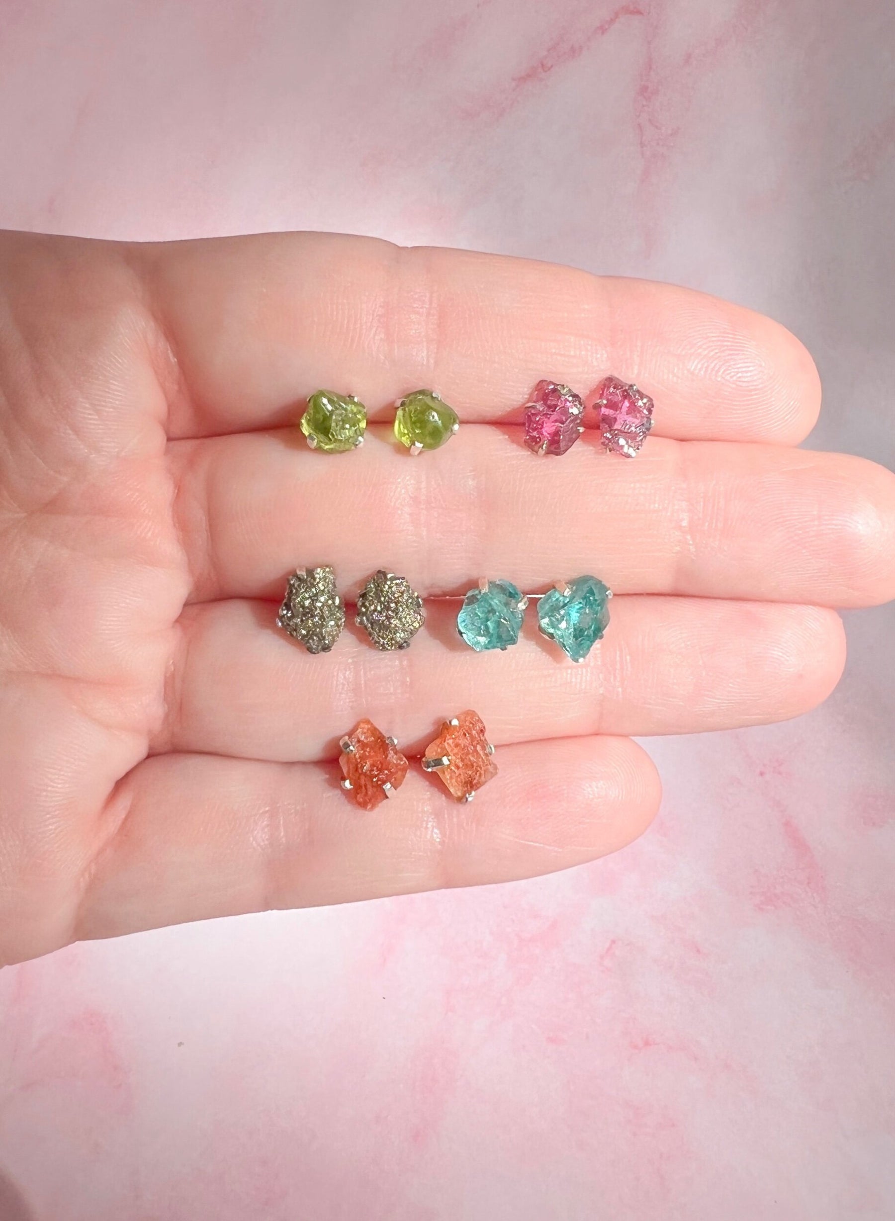 Healing Crystal Stud Earrings