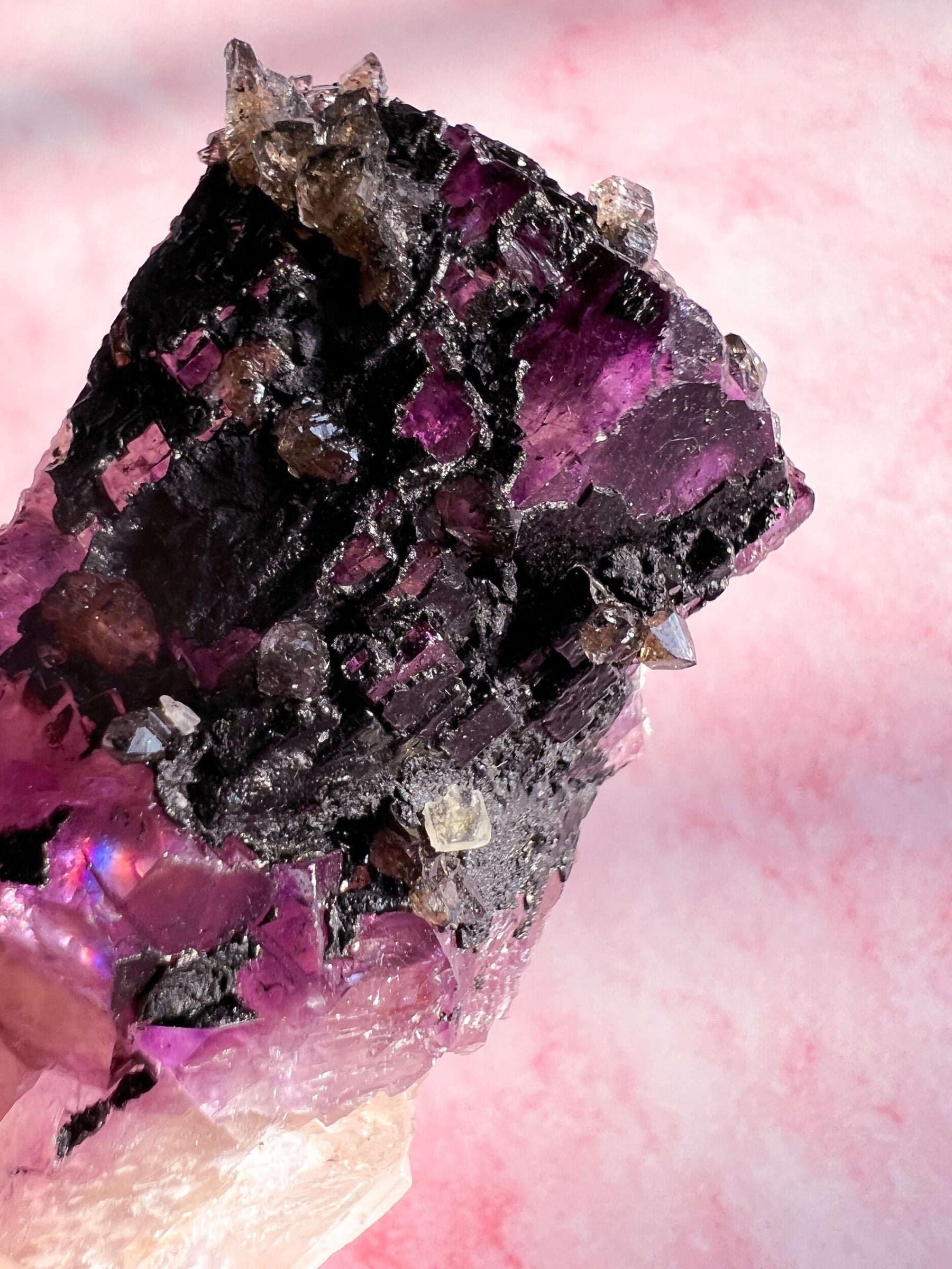 Fluorite with Smoky Quartz