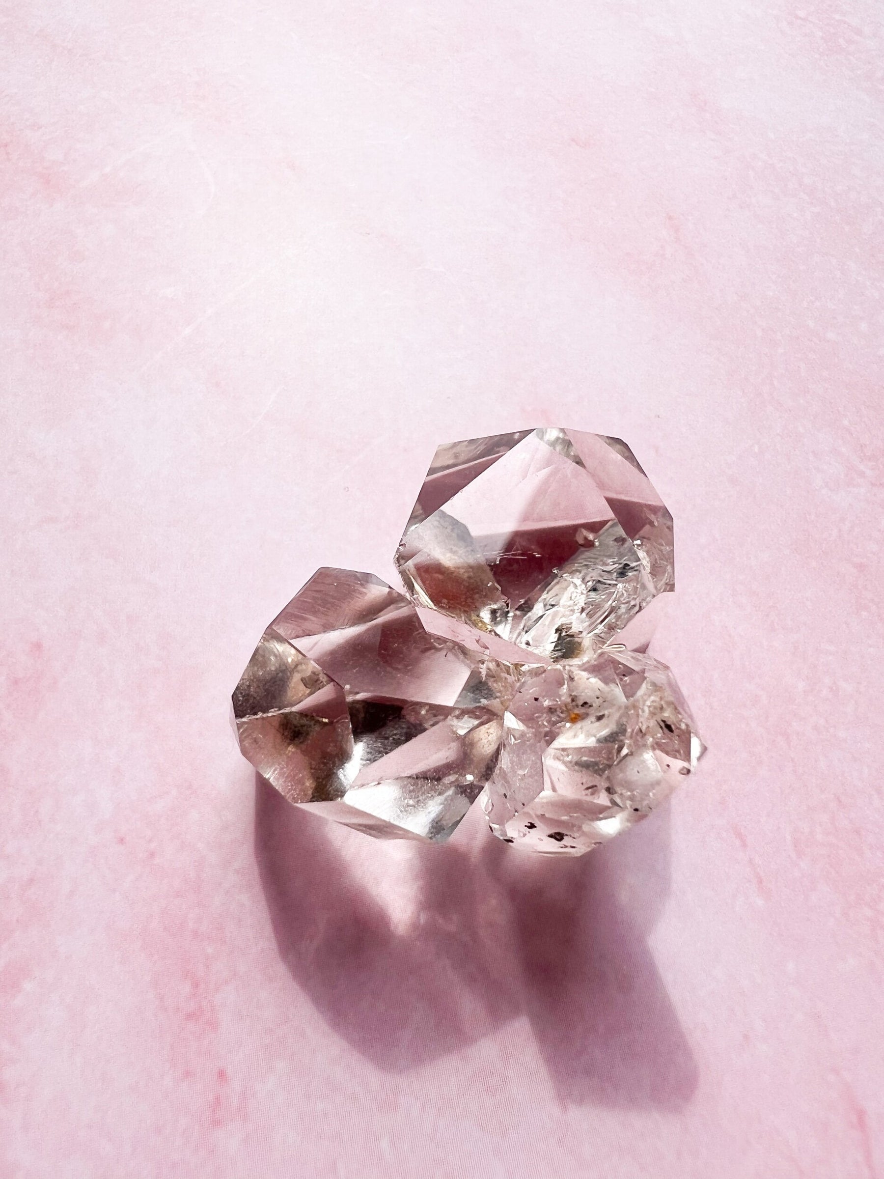 Triple Herkimer Diamond Cluster