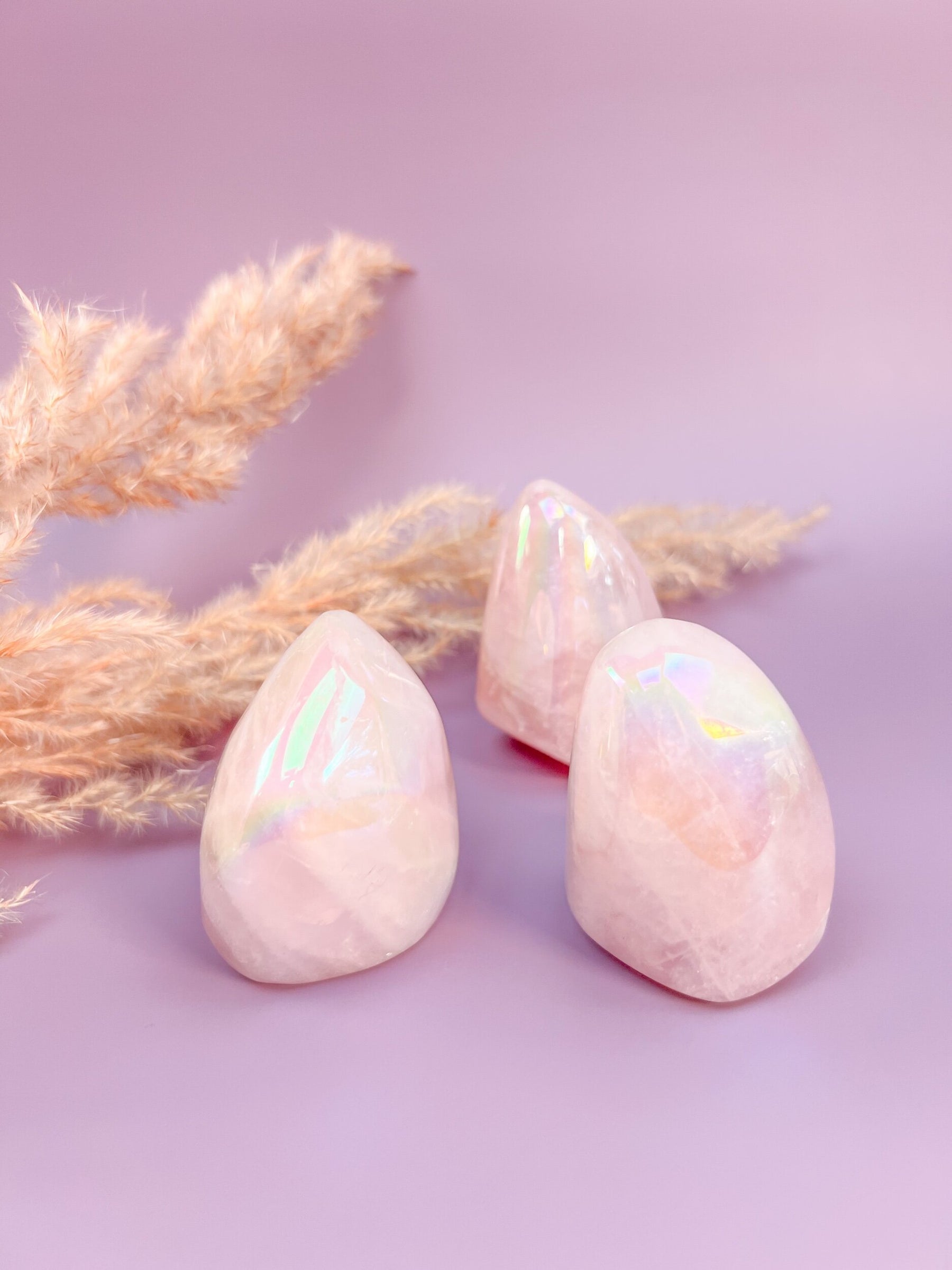 Angel Aura Rose Quartz Free Form