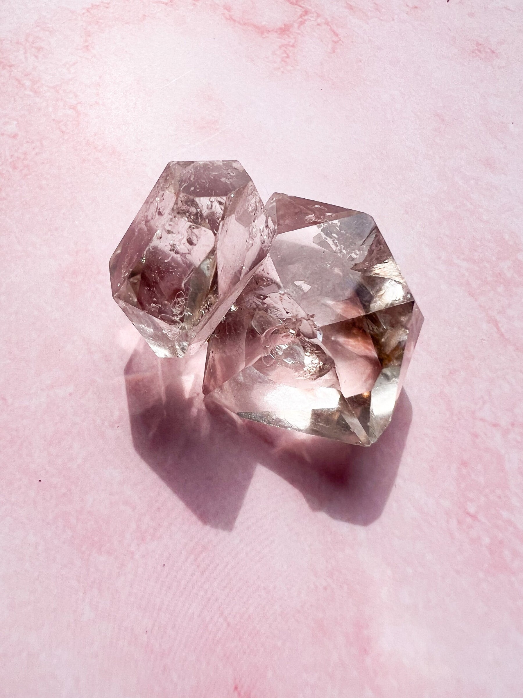 Double Herkimer Diamond with Phantoms