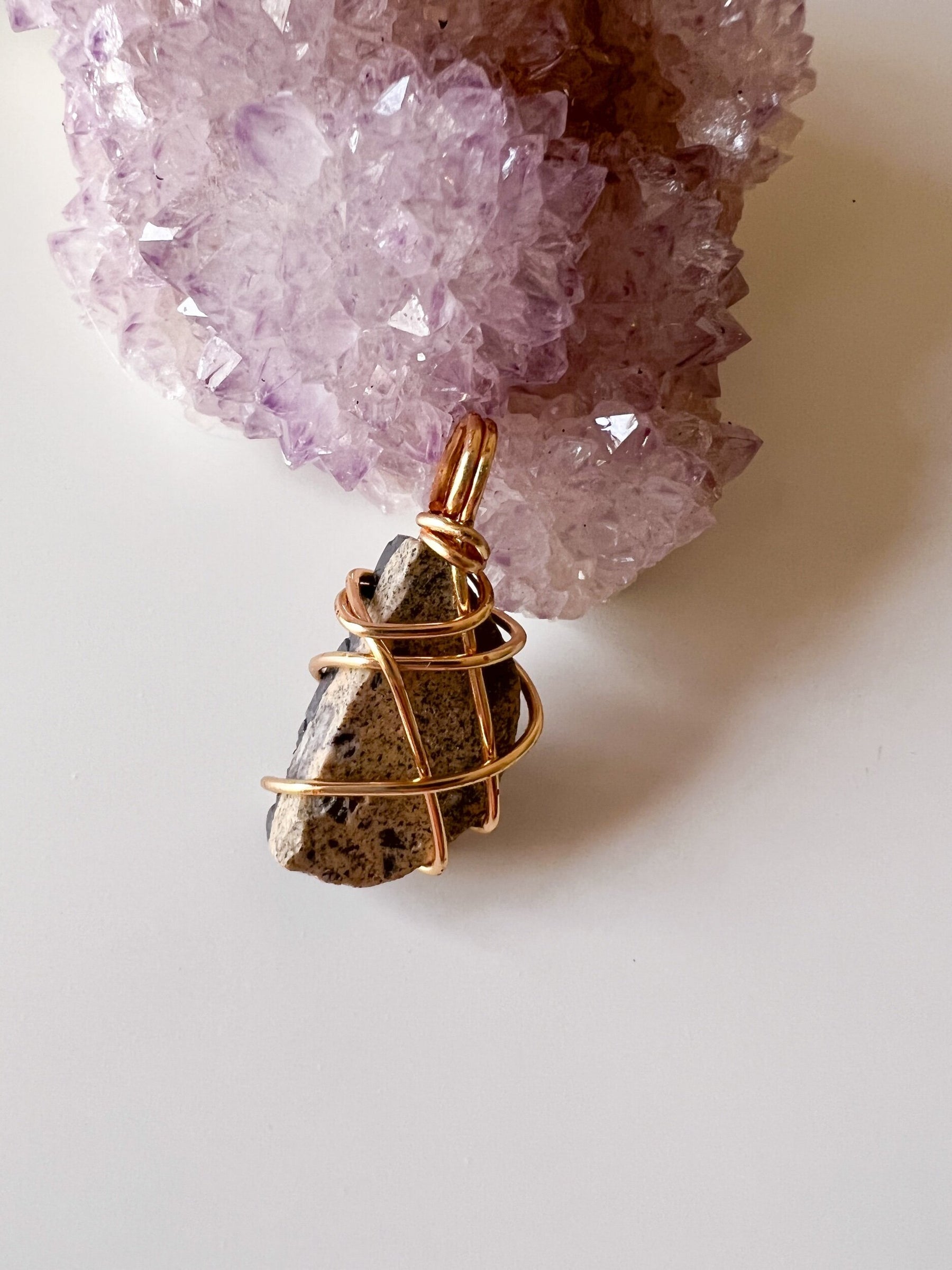 Botryoidal Hematite Half Moon Pendant