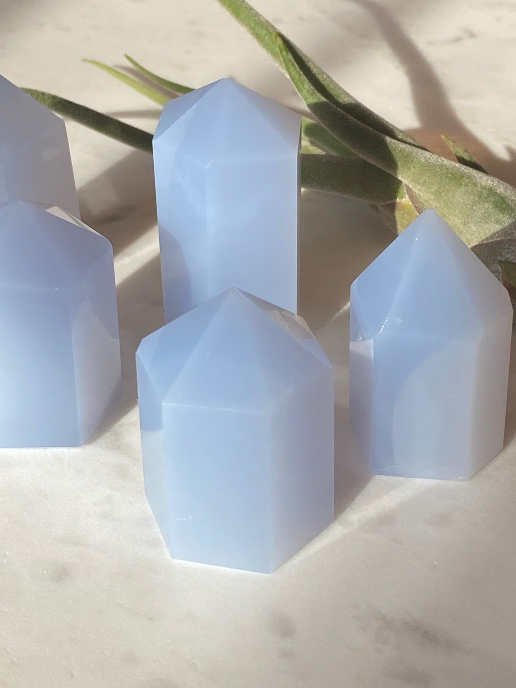 Mini Blue Chalcedony Tower