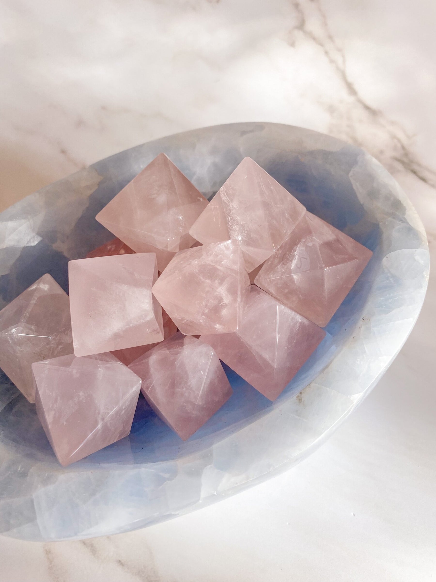 Rose Quartz Octahedron
