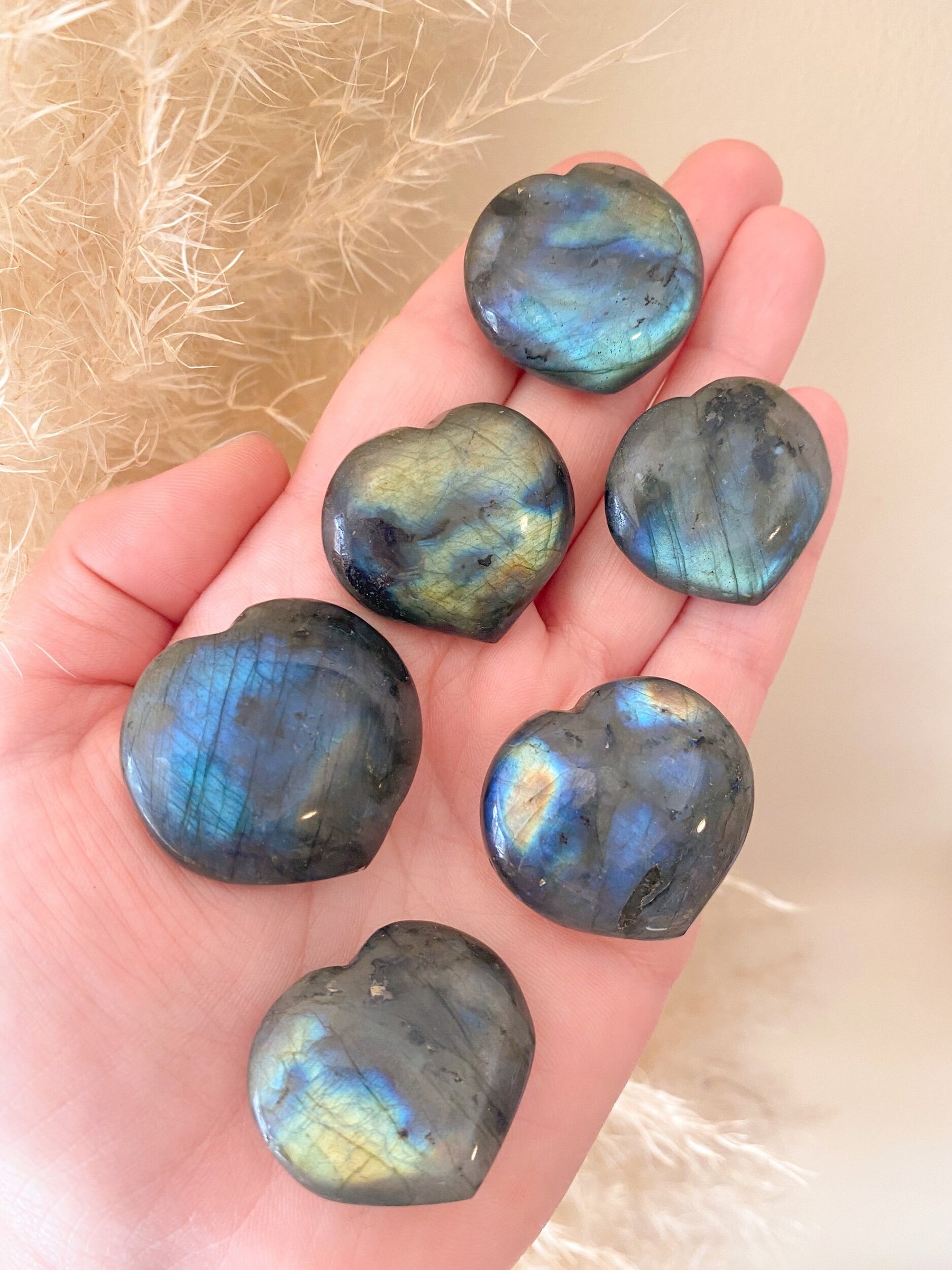 High Quality Labradorite Mini Heart
