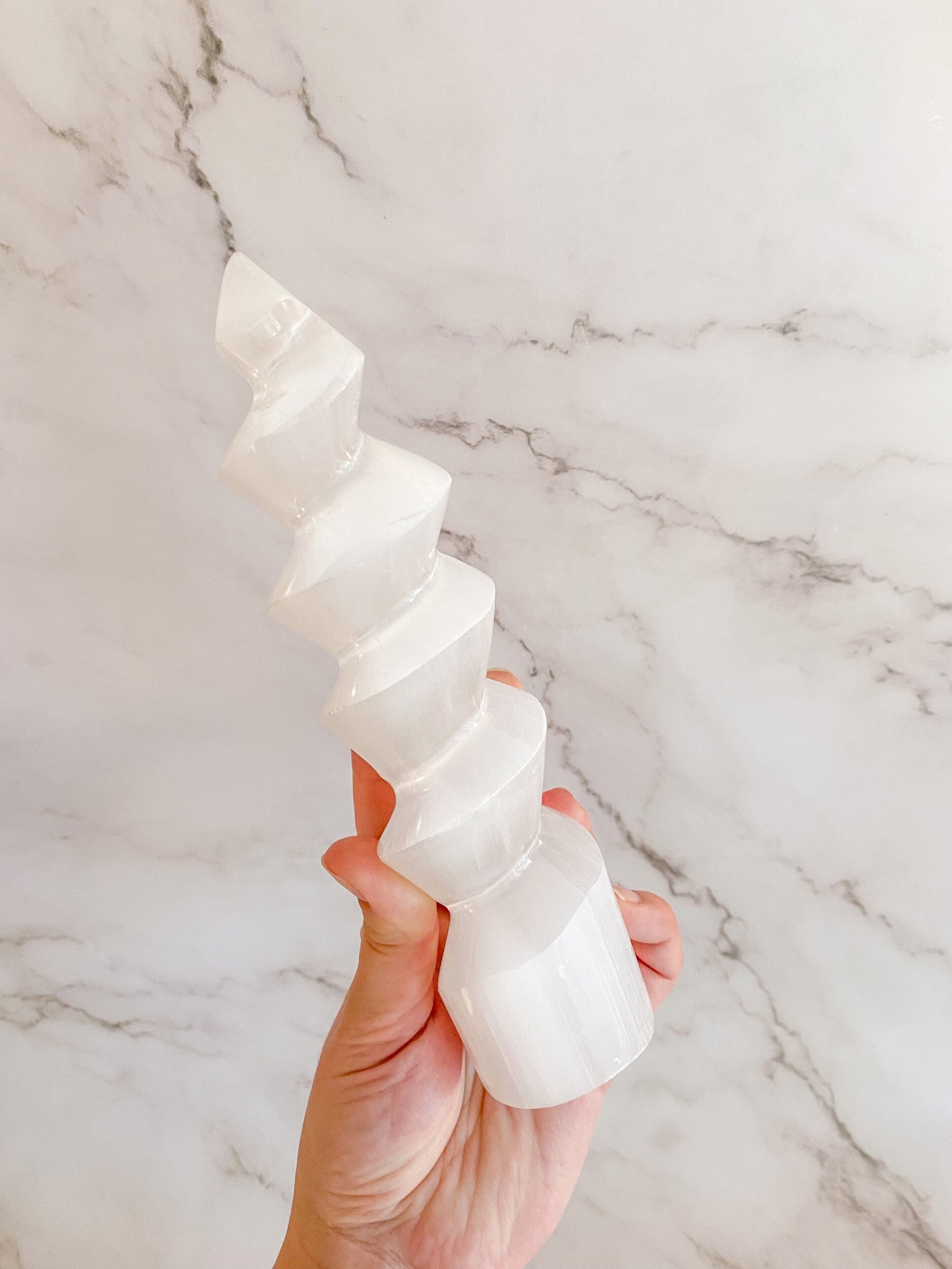 Selenite Unicorn Horn