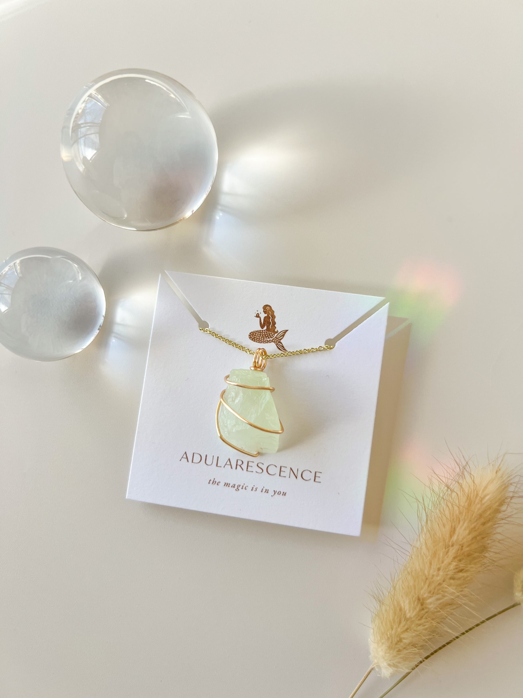 Raw Green Calcite Pendant