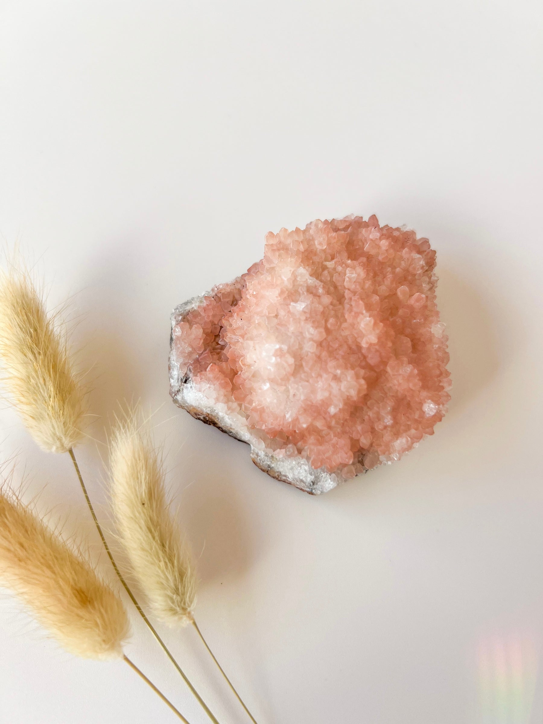 Pink Druzy Amethyst Clusters