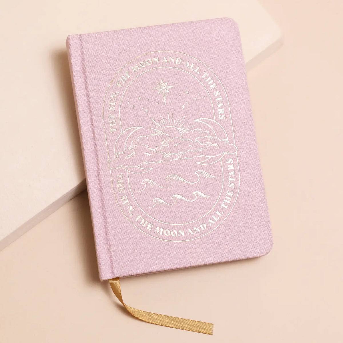 Pink Sun and Moon Fabric Notebook