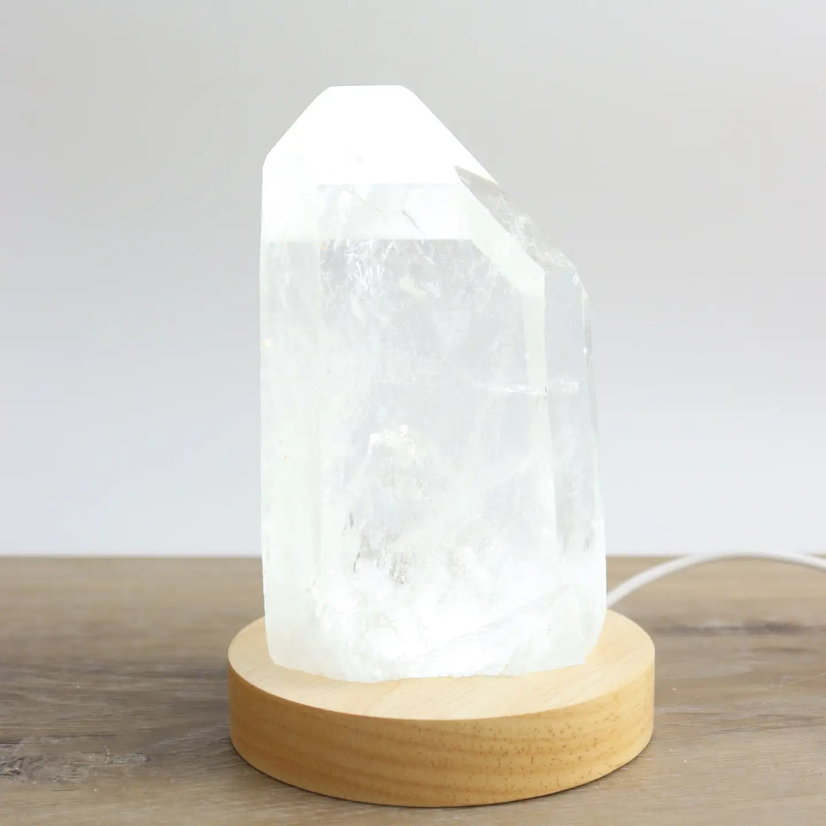 Tall Clear Quartz Lamp