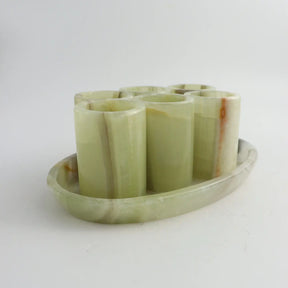 Green Onyx Shot Glass Set