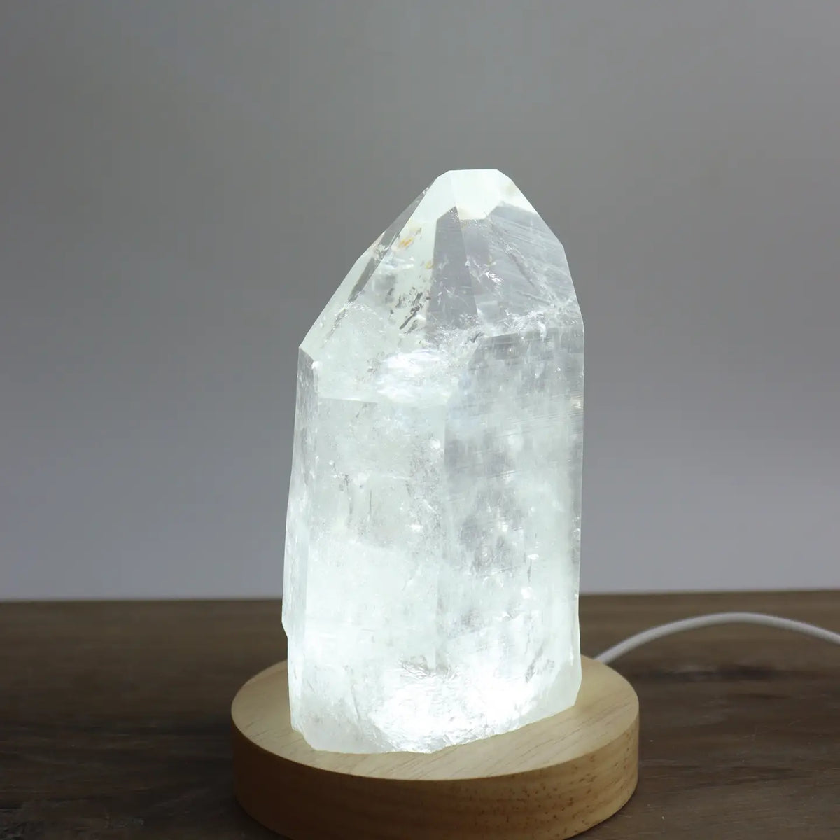 Tall Clear Quartz Lamp